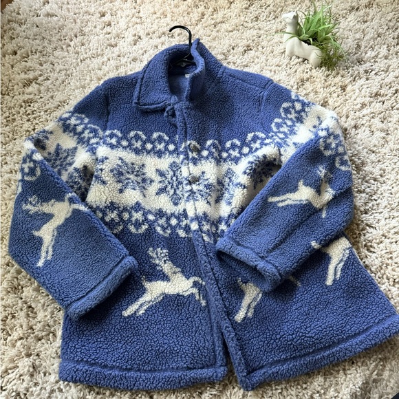 White stag two button fashion warm fleece winter Christmas fashion sweat…